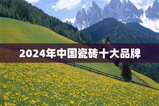 2024年中国瓷砖十大品牌